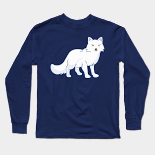 Arctic Fox Cute Fluffy Adorable Wild Animal Long Sleeve T-Shirt